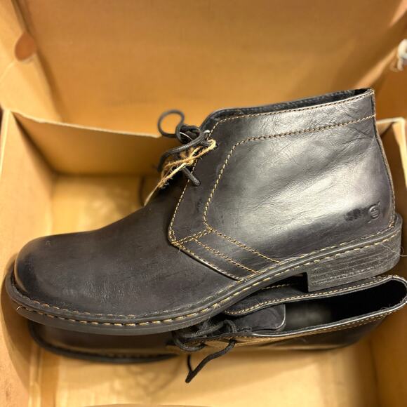 Born Harrison Dress Shoes 12 Black NWT Oxford Lace Up Leather Chukka Boot - Picture 7 of 10
